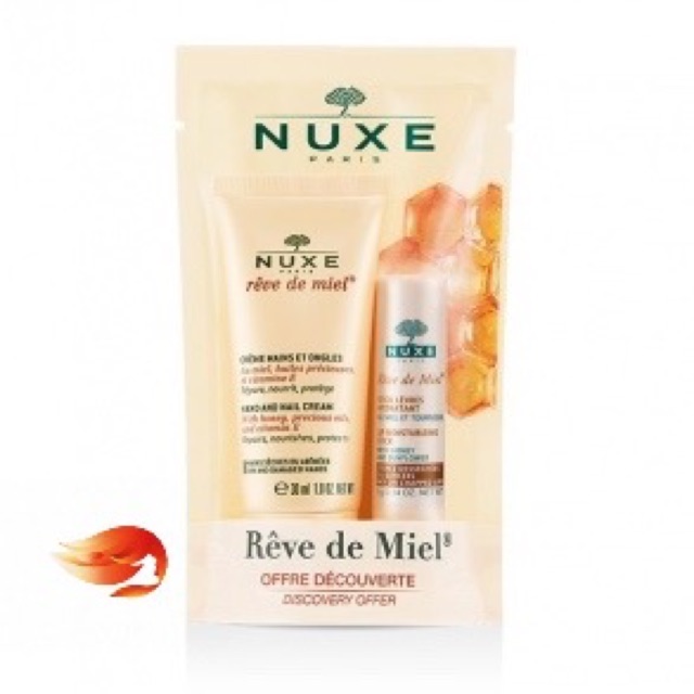Set kem dưỡng tay và son dưỡng Nuxe reve de Miel