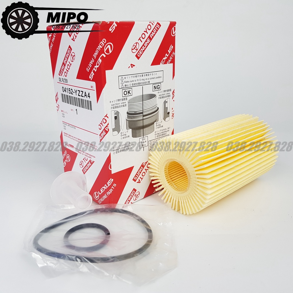 Lọc nhớt (lọc dầu) động cơ xe LX570, Lancruise, Sequoia, Tundra (Mã: 04152YZZA4 / 0415238020)