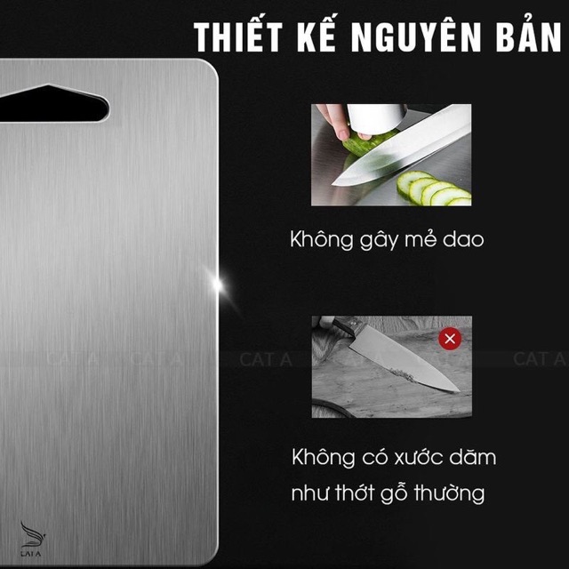 Thớt inox cường lực cao cấp, khử mùi siêu sạch, rửa sạch dễ dàng không sợ gỉ sét cong vênh _SỈ TOÀN QUỐC