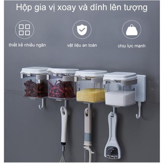 Hộp đựng gia vị nhà bếp treo tường tiện lợi