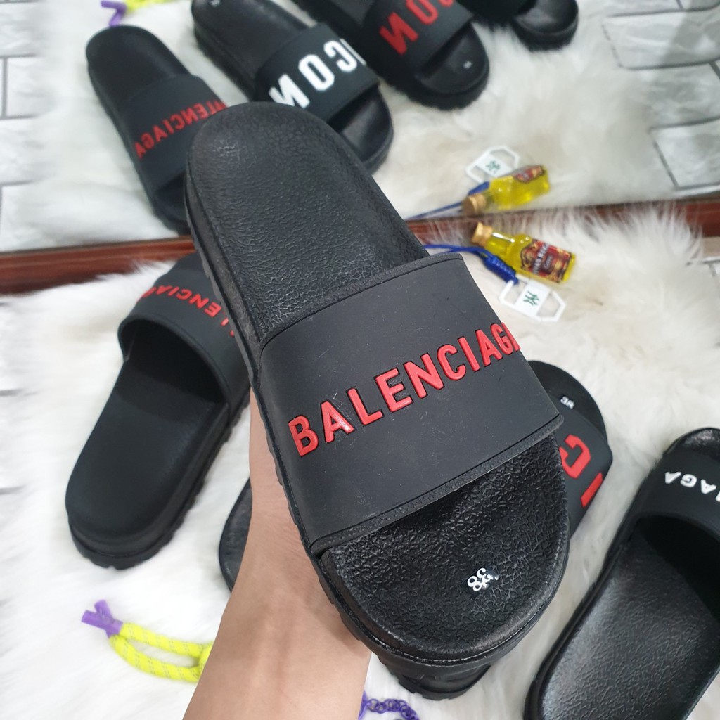 Dép balenciaga đế cao su quai ngang