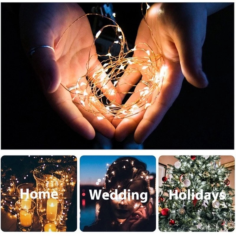 2/3/5/10M USB LED Copper Wire String Lights For Garden Home Wedding Christmas Party Decoration