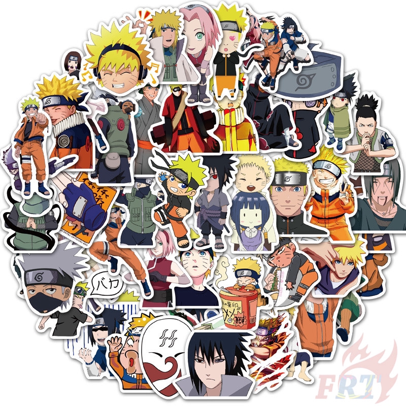 ❉ Naruto - Series 02 Anime Stickers ❉ 50Pcs/Set Uzumaki Naruto Uchiha Sasuke DIY Fashion Decals Doodle Stickers