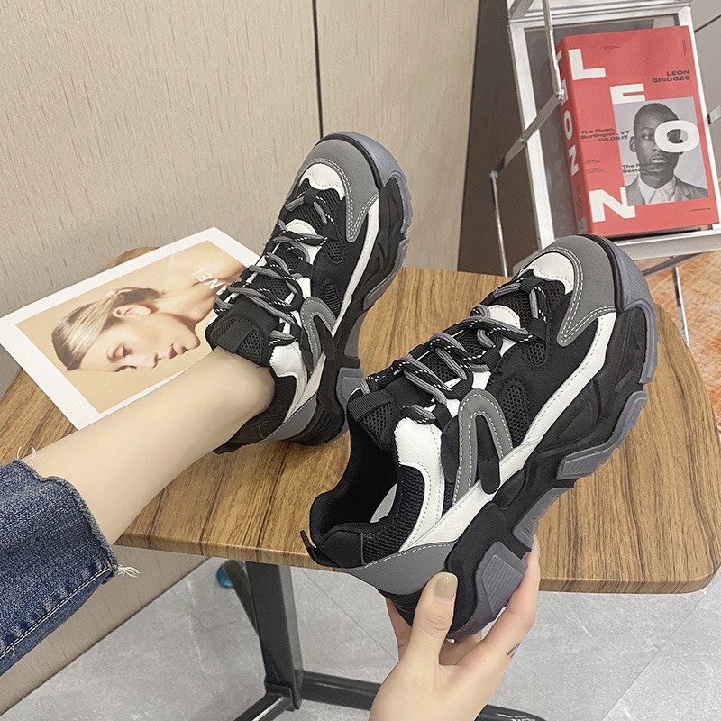 ( 2 màu) Giày thể thao Sneaker nữ ẢNH VÀ VIDEO cao cáp dây đế RObot
