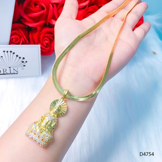 Dây chuyền nữ, dây mì dẹp mặt Phật đính đá thiết kế cao cấp Orin D4754