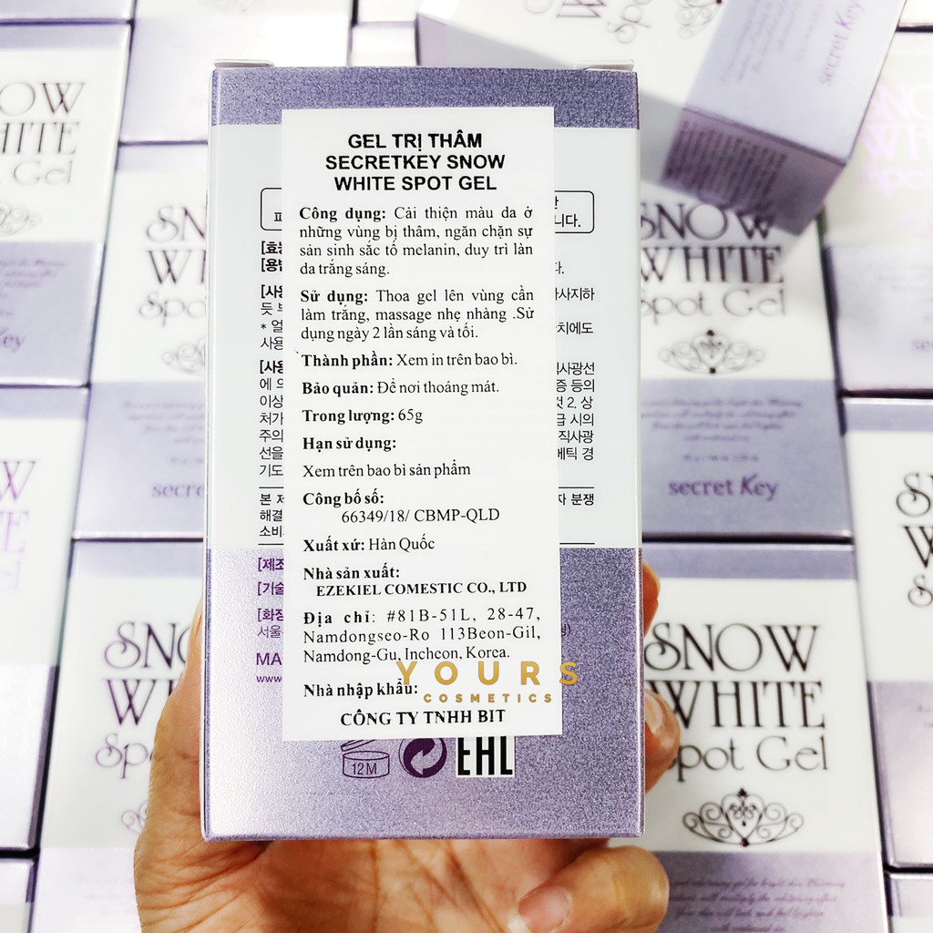 [Đại Lý Chính Thức] Gel Giảm Thâm Dưỡng Trắng Toàn Thân Secret Key Snow White Spot Gel 65gr - Kiểm Định An Toàn Bộ Y Tế