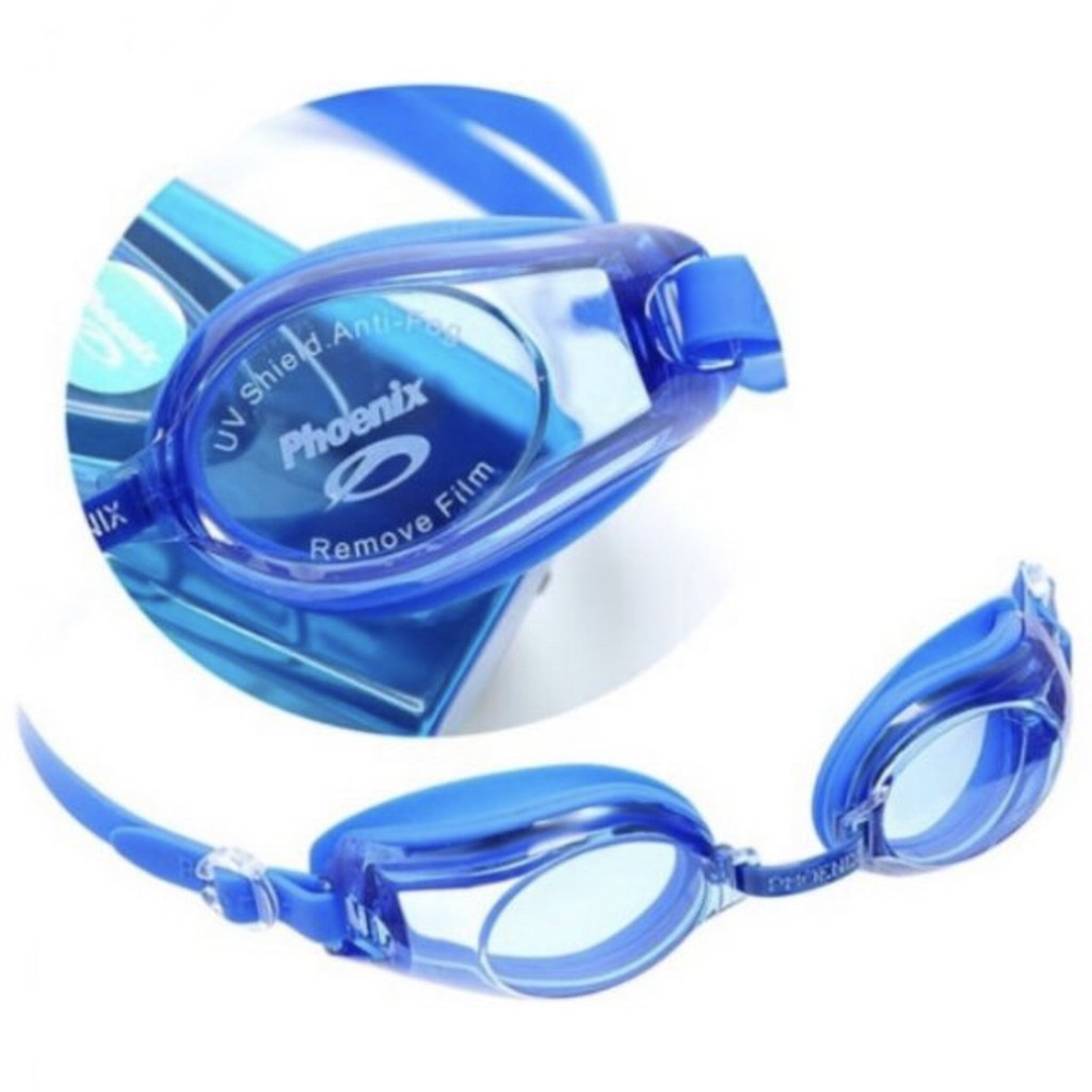 Kính bơi Phoenix 203 chính hãng cản tia UV chống sương mờ kiếng bơi thi đấu cho nam nữ cho bé 8 tuổi trở lên