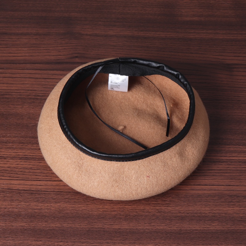 Mũ nồi da màu đen phong cách Hàn Quốc thời trang thu đông cho nữ