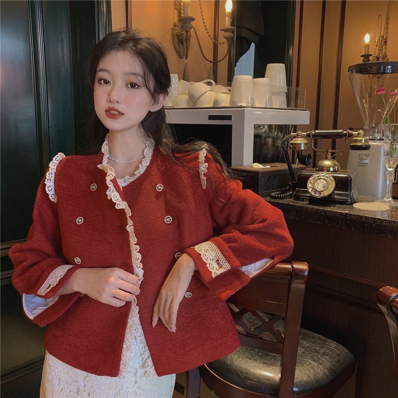Áo Khoác Dạ Weiss `` Versailles Jacket '' Phong Cách Hồng Kông Cho Nữ