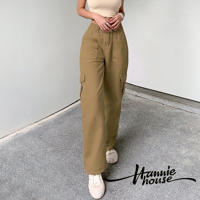 Quần Jeans Nữ Lưng Cao Ống Đứng Có Túi Thời Trang