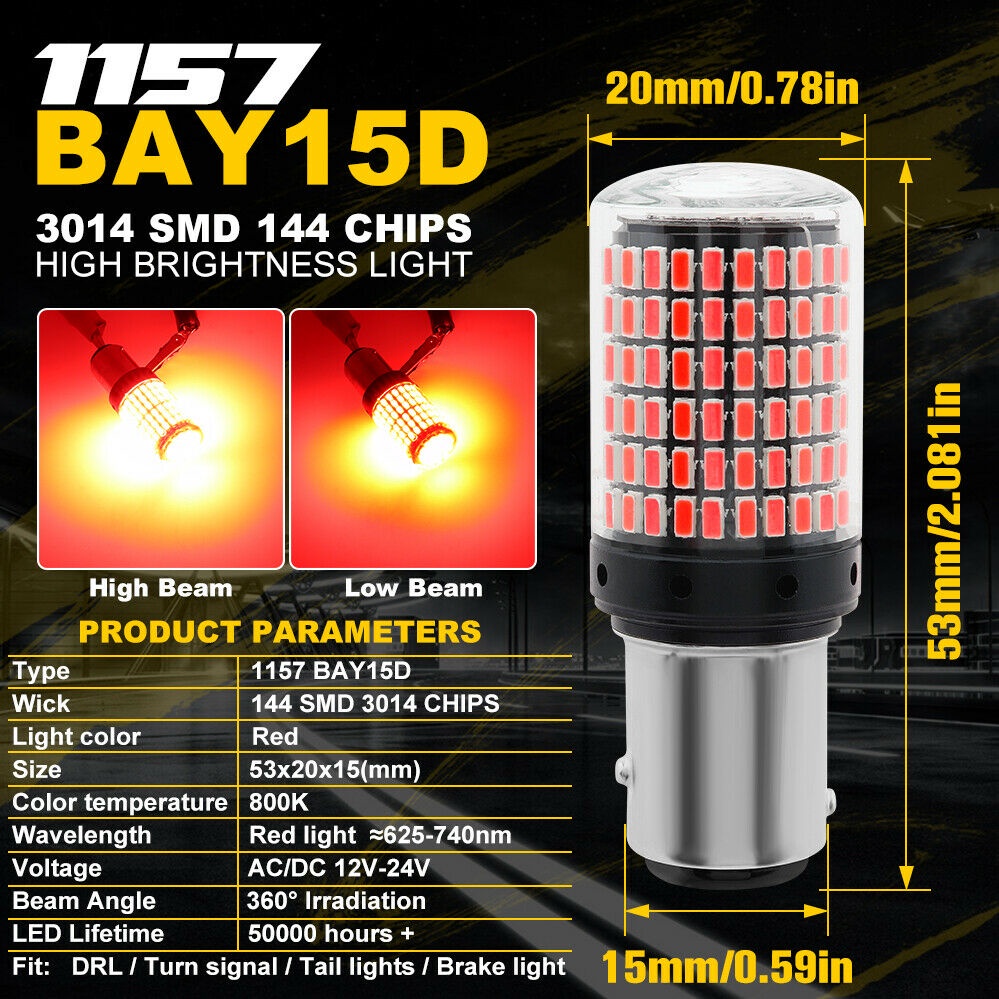 Bóng Đèn Led 1157 Chip 3014 144SMD Siêu Sáng Lắp Đèn Xi Nhan Ô Tô