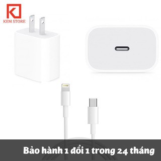 Sạc nhanh iPhone 18w ZIN bóc máy 💪 freeship trọn bộ cốc sạc, cáp sạc 💪 (Bảo hành 1 đổi 1 trong 12 tháng)