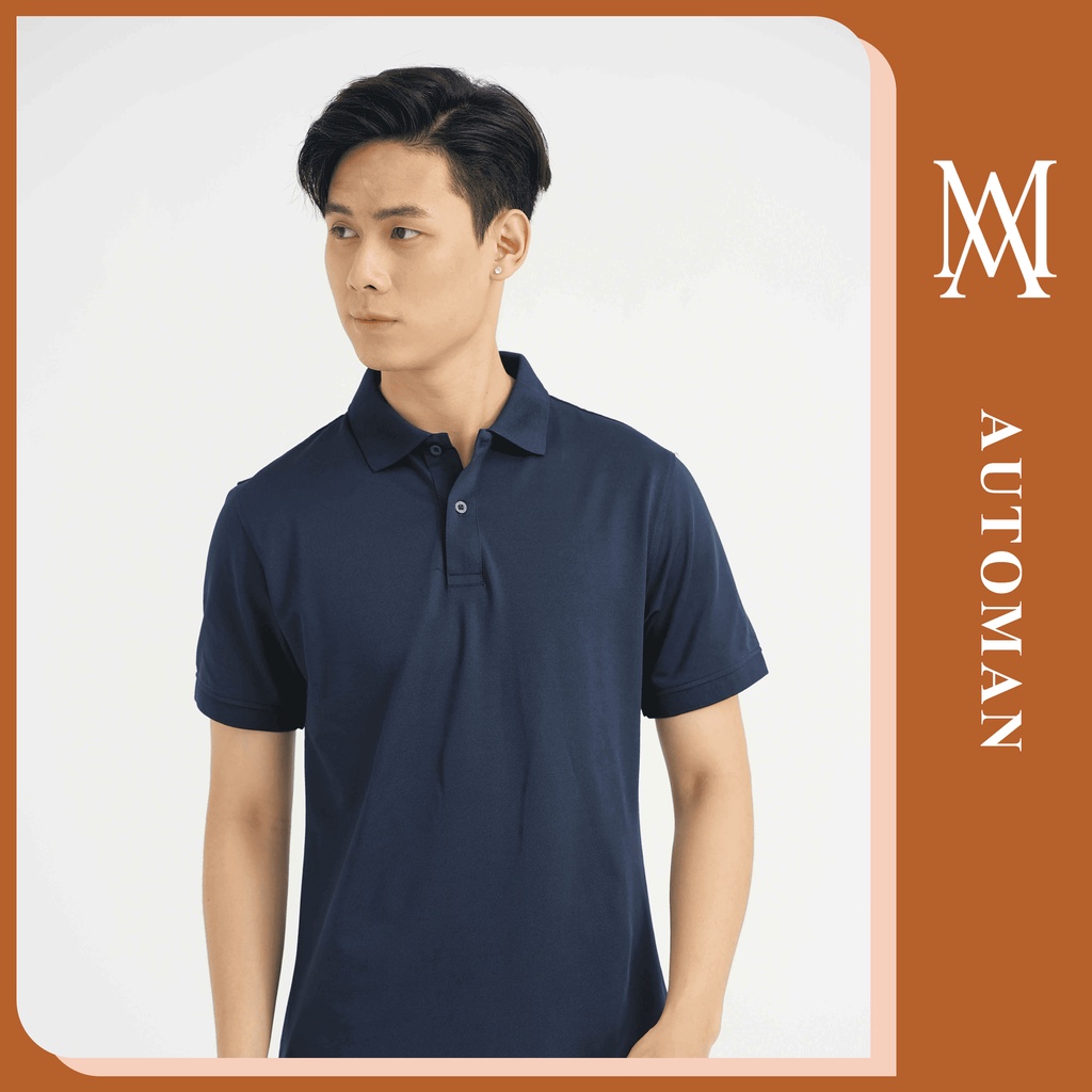 Áo Thun Polo Nam Basic cổ bẻ vải Cá Sấu Cotton cao cấp chuẩn form nhiều màu AUTOMAN A12