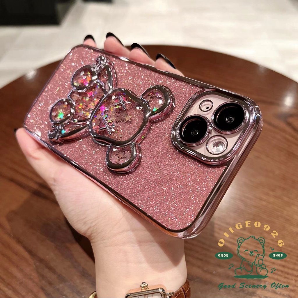 Ốp Điện Thoại Mềm Mạ Điện Hình Gấu Violent 6D Cho Iphone 13 12 / 11 Pro Max / Mini Xs Max Xr X 8 7Plus