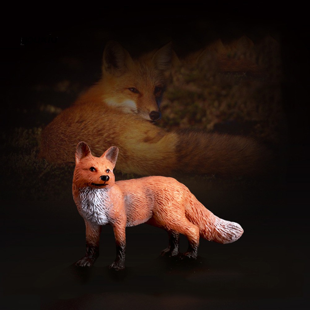 Mô hình con cáo bằng nhựa pvc trang trí bàn làm việc