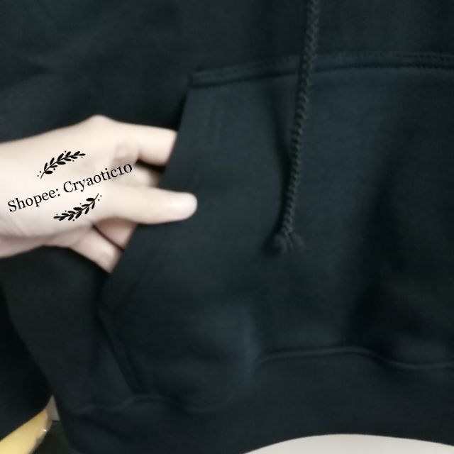 [ĐỦ SIZE - Kèm hình thật] Hoodie nỉ dày đen trơn black basic hoodie unisex