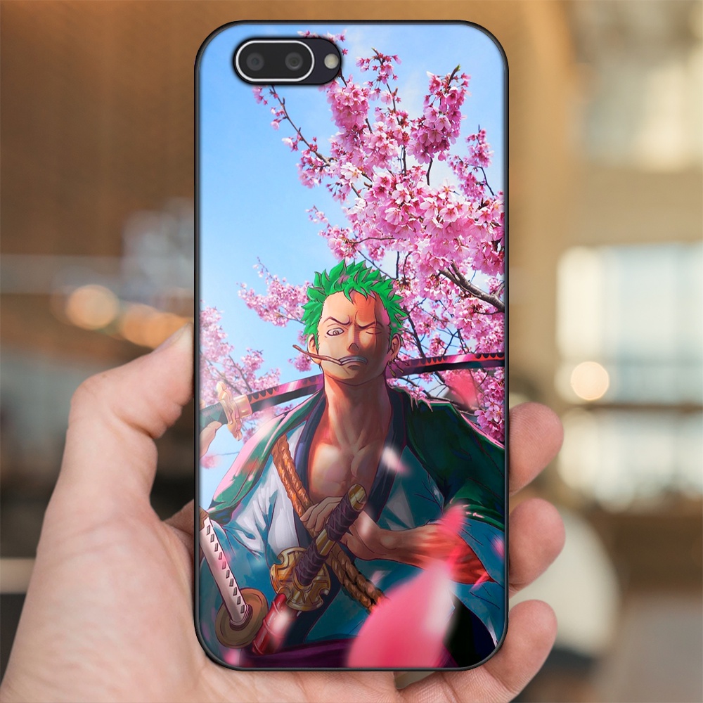 Ốp lưng Oppo A3S viền đen in hình Zoro One Piece