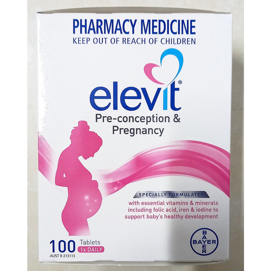 Vitamin tổng hợp Eleit Hộp 100 viên (Úc). Bổ sung vitamine cho phụ nữ trước, trong khi mang thai, cho con bú.