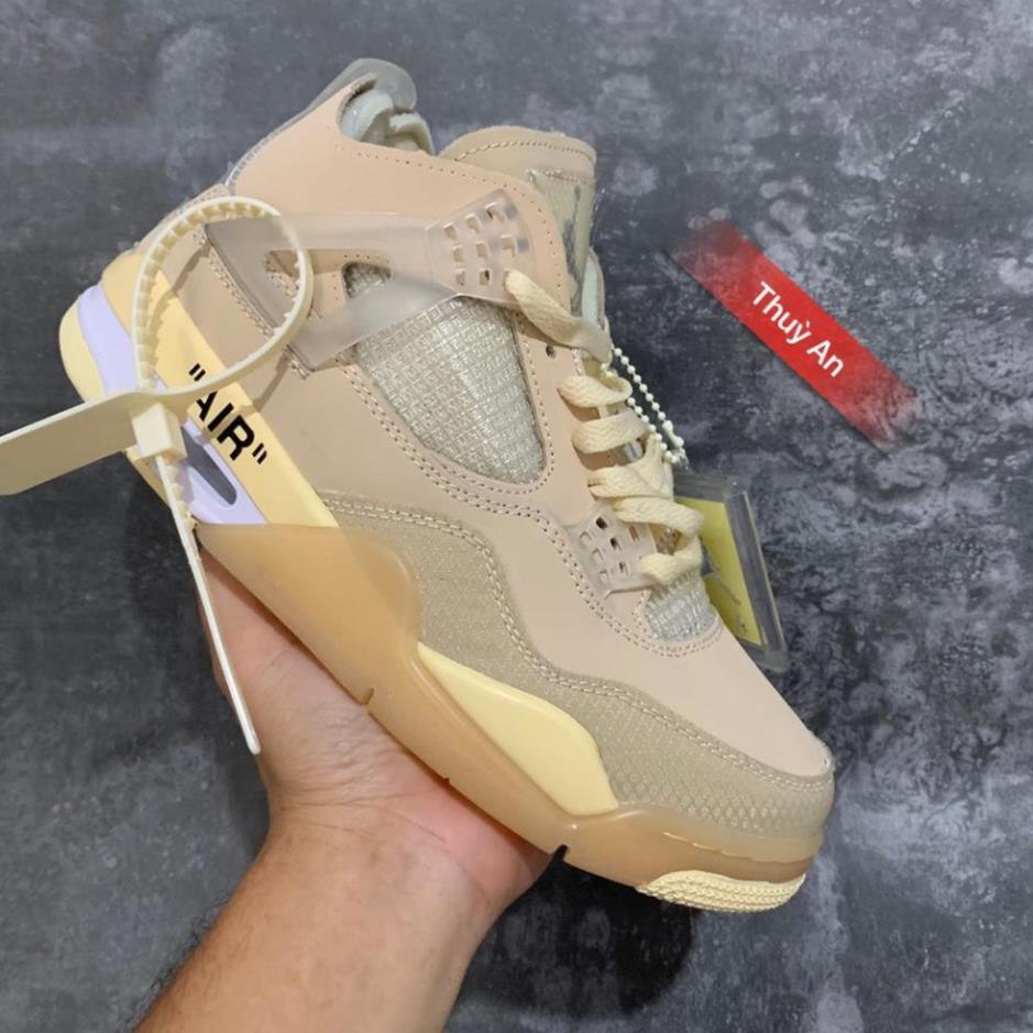 Giày JD4 Jordan 4 kem sữa thể thao sneaker Hot trend nam nữ bản trung hàng đẹp đủ dây boxbill
