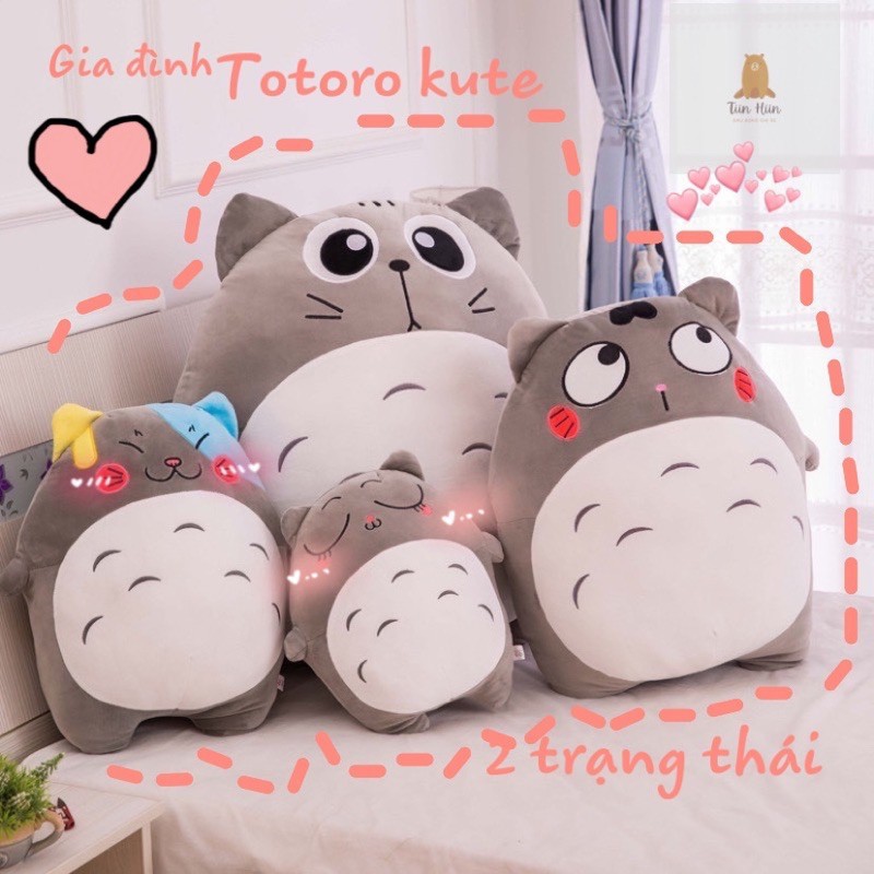 Gấu Bông Gối Ôm Totoro Cảm Xúc co dãn 4 chiều Mềm Mịn