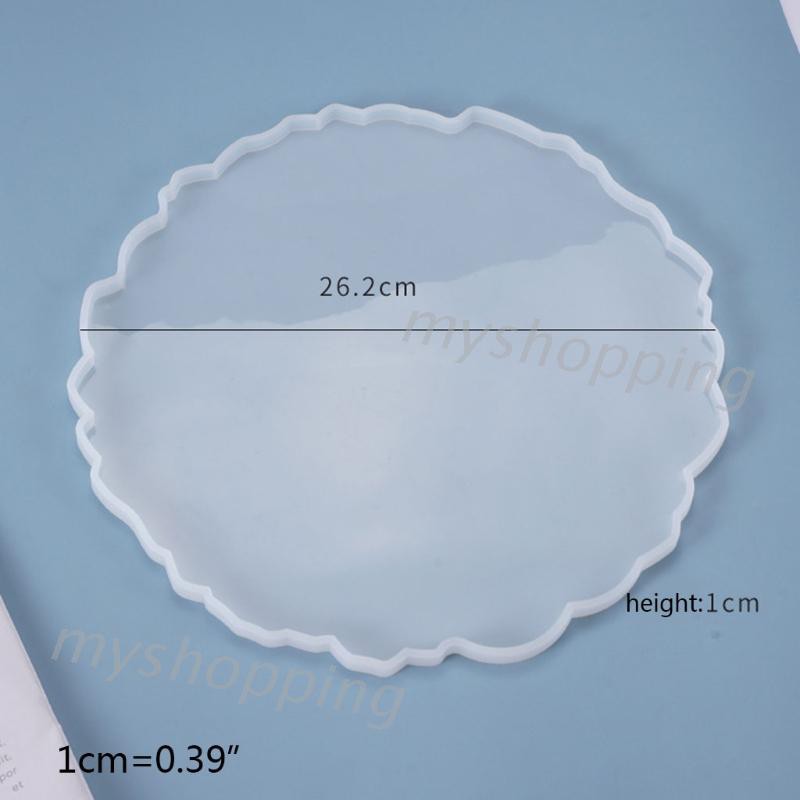 Khuôn silicone làm khay đĩa đựng trái cây epoxy resin pha lê DIY tiện lợi
