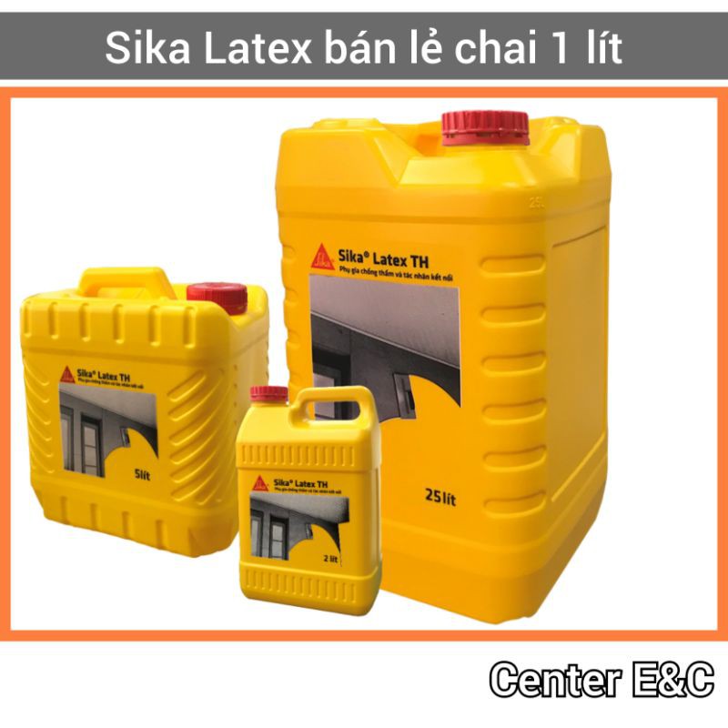 [Bán Lẻ 1 lít] Phụ gia chống thấm Sika Latex và tác nhân kết nối dùng cho vữa hồ dầu bể nước chậu cây cảnh [CEC Store]