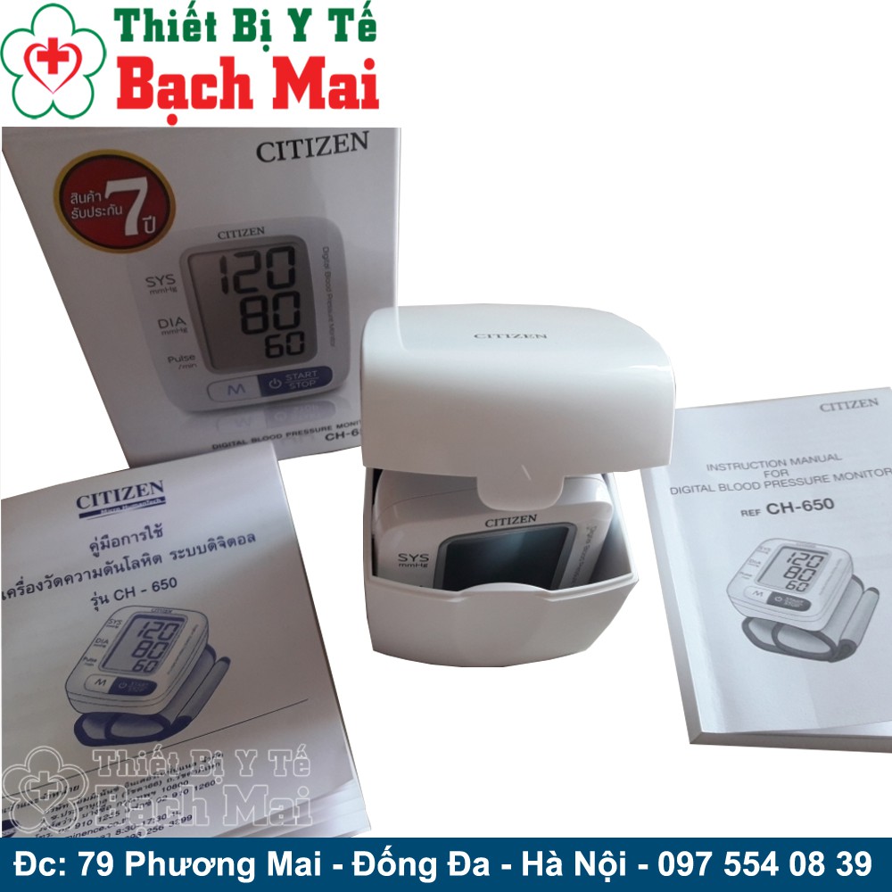 Máy Đo Huyết Áp Cổ Tay Citizen CH-650 [Nhật Bản]