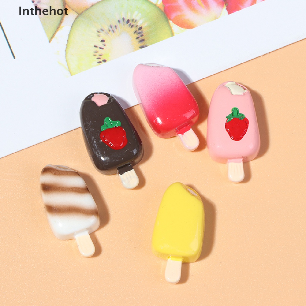 Set 5 cây kem đồ chơi tỉ lệ 1:12 1:6 cho nhà búp bê