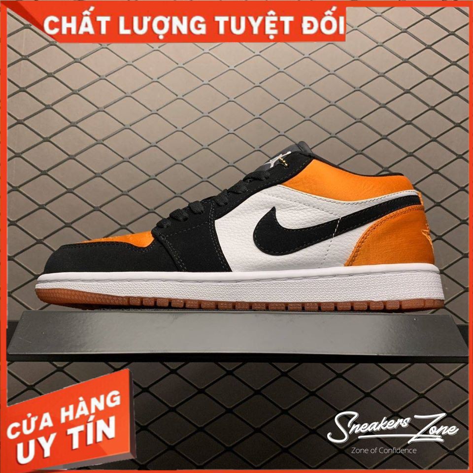(FREESHIP+HỘP+QUÀ) Giày thể thao AIR JORDAN 1 Low Sail University Gold Black MÀU CAM trắng SNEAKERS ZONE