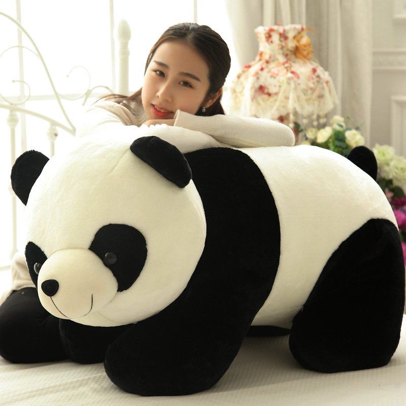 Gối Ôm Nhồi Bông Dáng Dài Hình Gấu Trúc Dễ Thương Dùng Làm Gối Ôm
