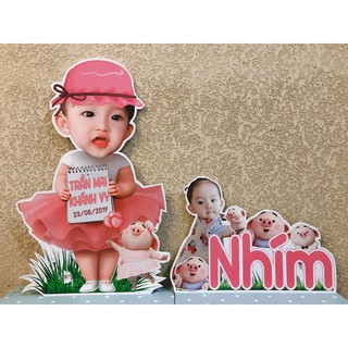 [GIAO NHANH - THIẾT KẾ MỚI] Chibi kèm tên bé trang trí sinh nhật