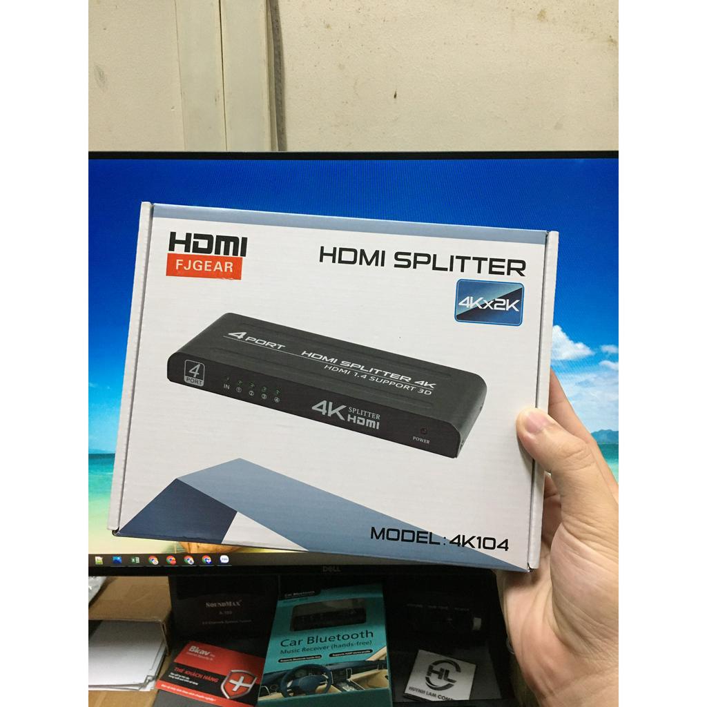 Bộ chia HDMI 4 cổng 4K104 3D HD Splitter v1.4 hỗ trợ 4K*2K 25/30Hz - Chính hãng