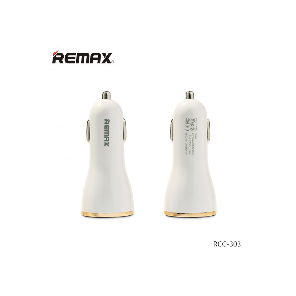 Tẩu sạc trên ô tô 3 cổng USB Remax RCC - 303 -  - -Tongkho00