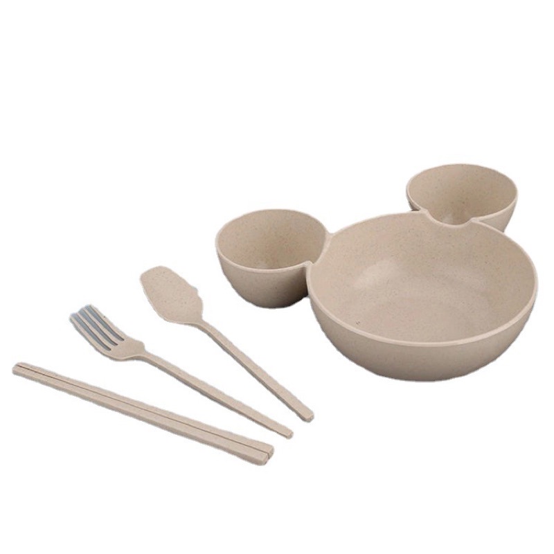 Khay ăn dặm micky kèm đũa, thìa,dĩa