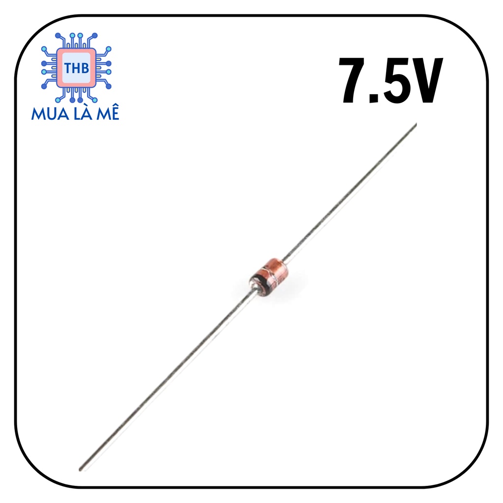 Diode zener 1W 7.5V 7V5 1N4737A (10c)