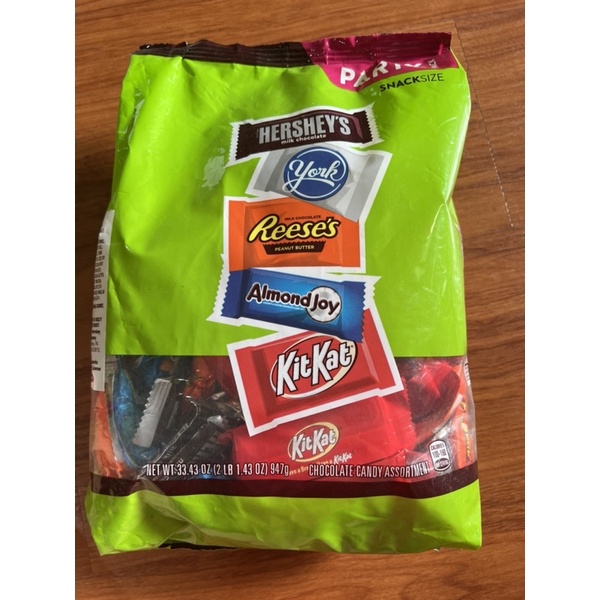 TÚI SOCOLA MIX 5 LOẠI Hershey s, Reese s, Kit Kat, York, Almond joy - 947g