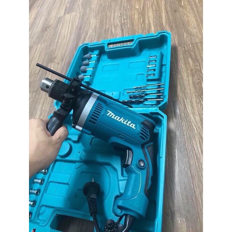 BỘ MÁY KHOAN ĐA NĂNG MAKITA ĐẦU 13 LY HP1630 FULL PHỤ KIỆN.