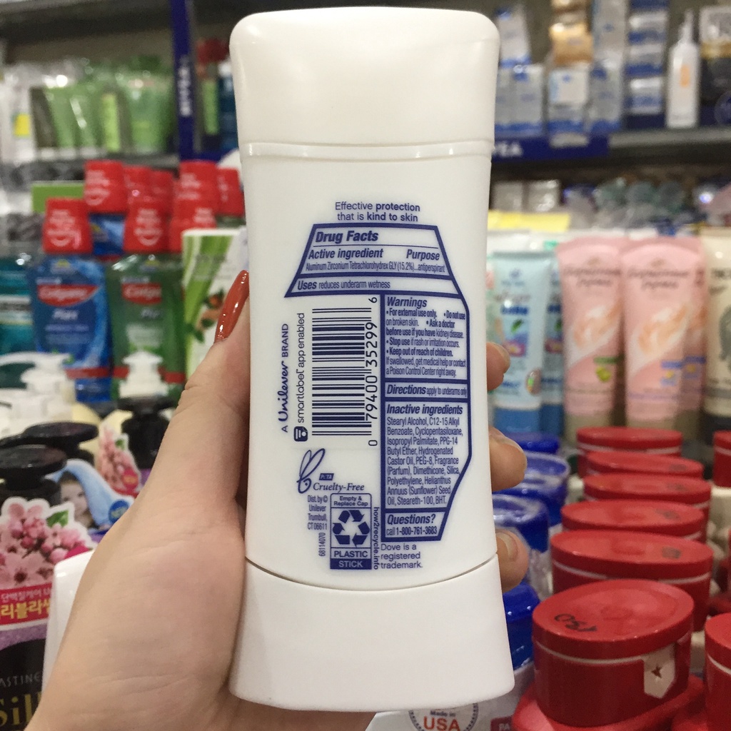 Lăn Khử Mùi Dạng Sáp Chiết Xuất Từ Trái Lựu Dove Advanced Care Antiperspirant Deodorant Stick Revive [Chai 74g]