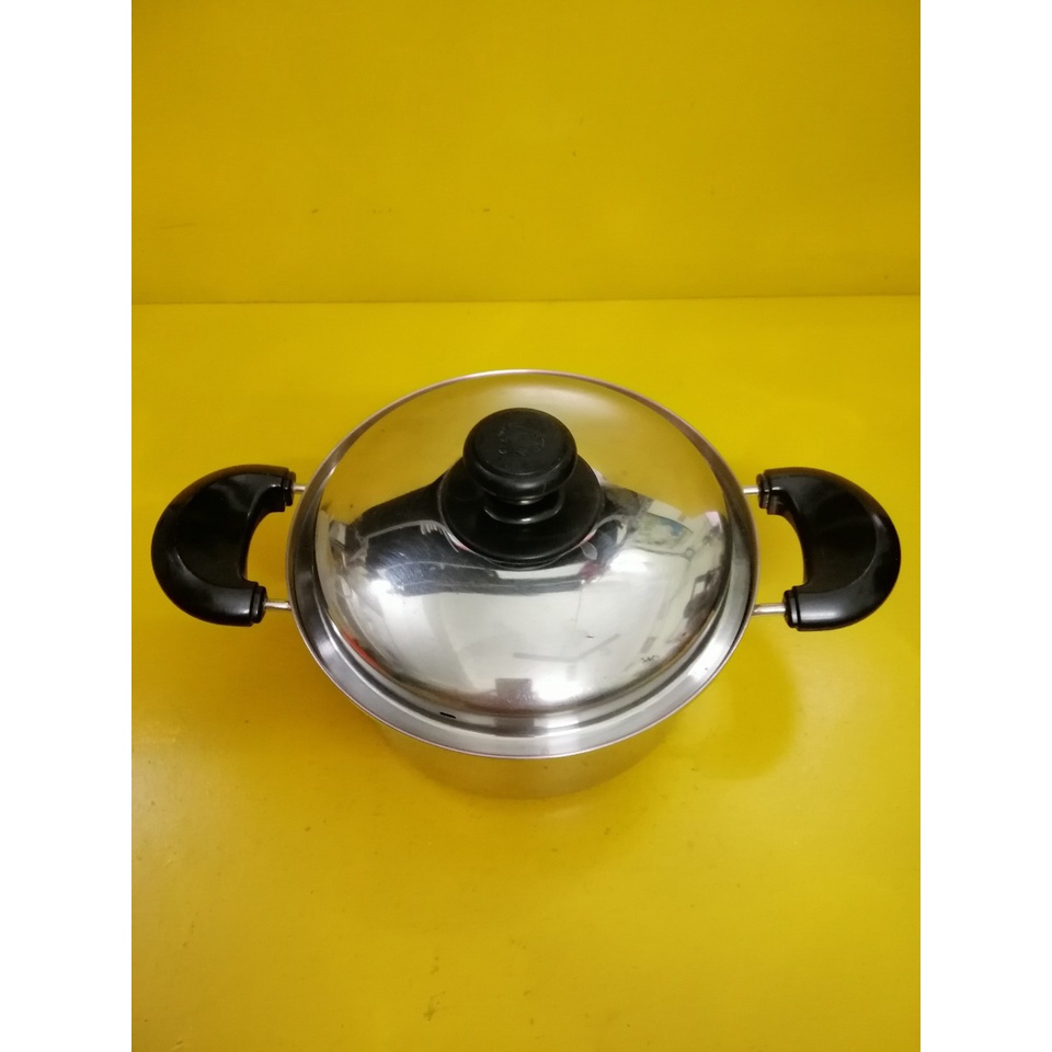 Nồi inox nội địa Nhật, size 22cm, cao 10cm (mã 824), Dùng được bếp từ