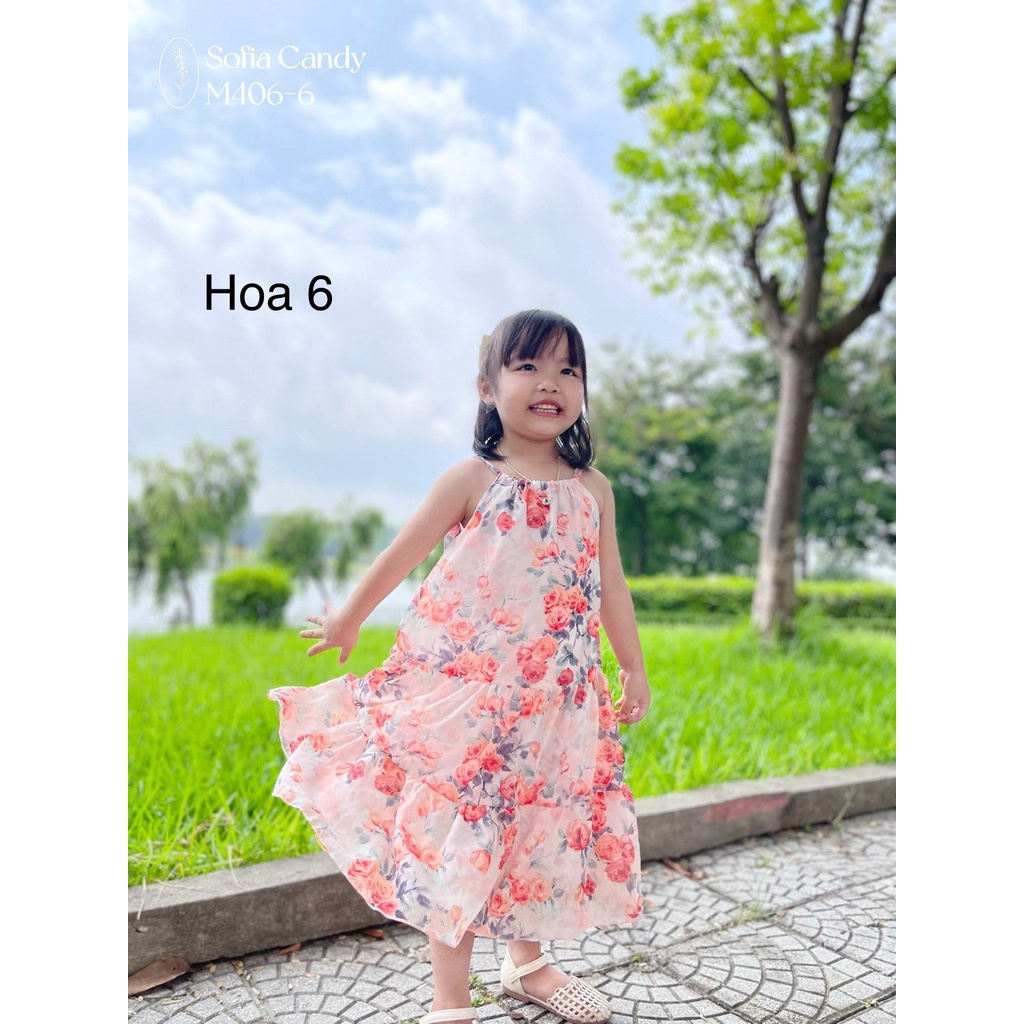 Váy hai dây voan Sofia Candy nhiều màu hoa - bảng màu 2
