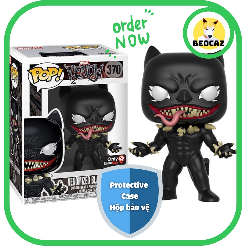 [Full Box] [Tặng Hộp Bảo Vệ] Mô hình Funko Chiến Binh Áo Đen Black Panther phiên bản Venom Venomized Black Panther