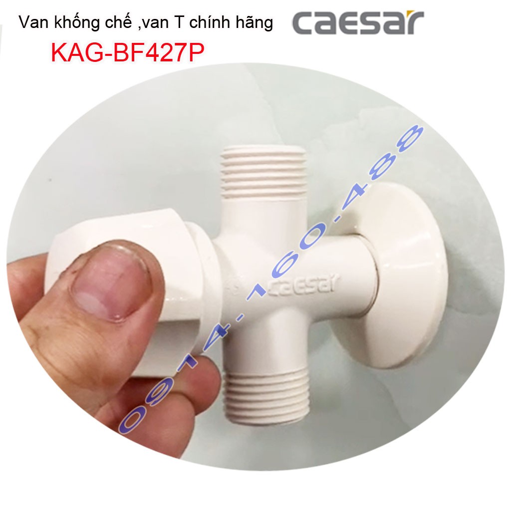 Van khống chế Caesar KAG-BF427P, van giảm áp T khóa chia nước 100% nhựa dùng cho vùng nước phèn nước mặn siêu bền không