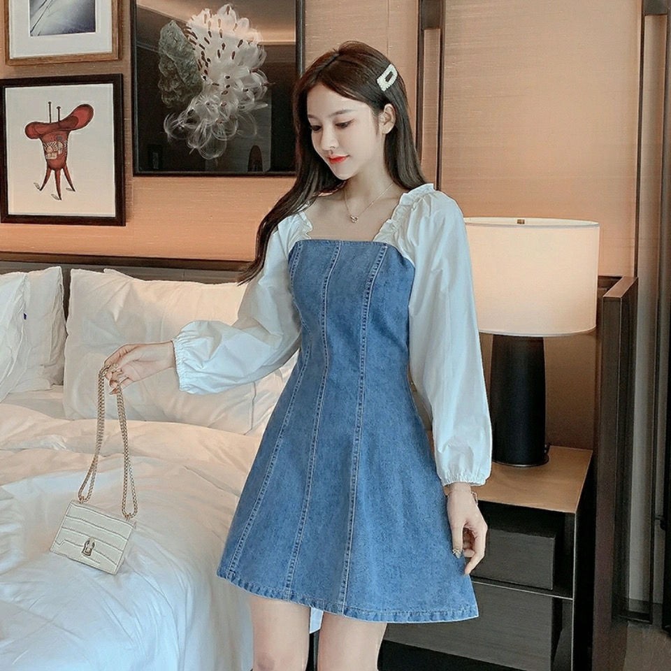 Váy bầu cao cấp mặc đi làm, chơi điều được💕chất kẻ thô Hàn siêu đẹp💕thiết kế tay bồng sang chảnh💕free size 43~68