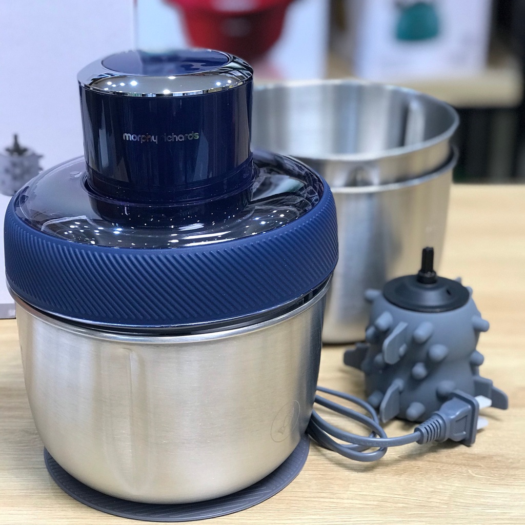 Máy xay thịt đa năng 300W MORPHY RICHARDS 3 cối inox kèm trục bóc tỏi