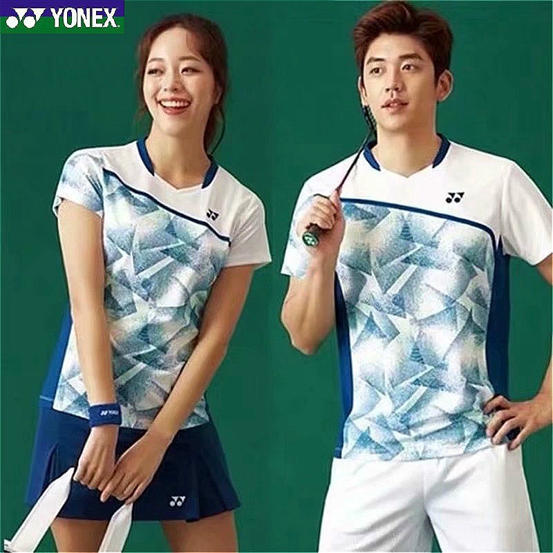 Yonex Badminton Quick-drying Outdoor Breathable Men's Sports Ladies Outdoor Breathable Short Sleeves(Only Shirts)