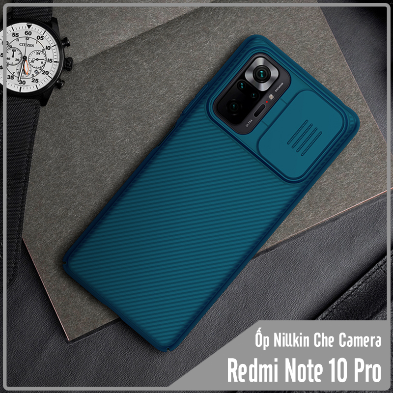 Ốp lưng cho Xiaomi Redmi Note 10 Pro Nillkin CamShield che camera - Hàng nhập khẩu