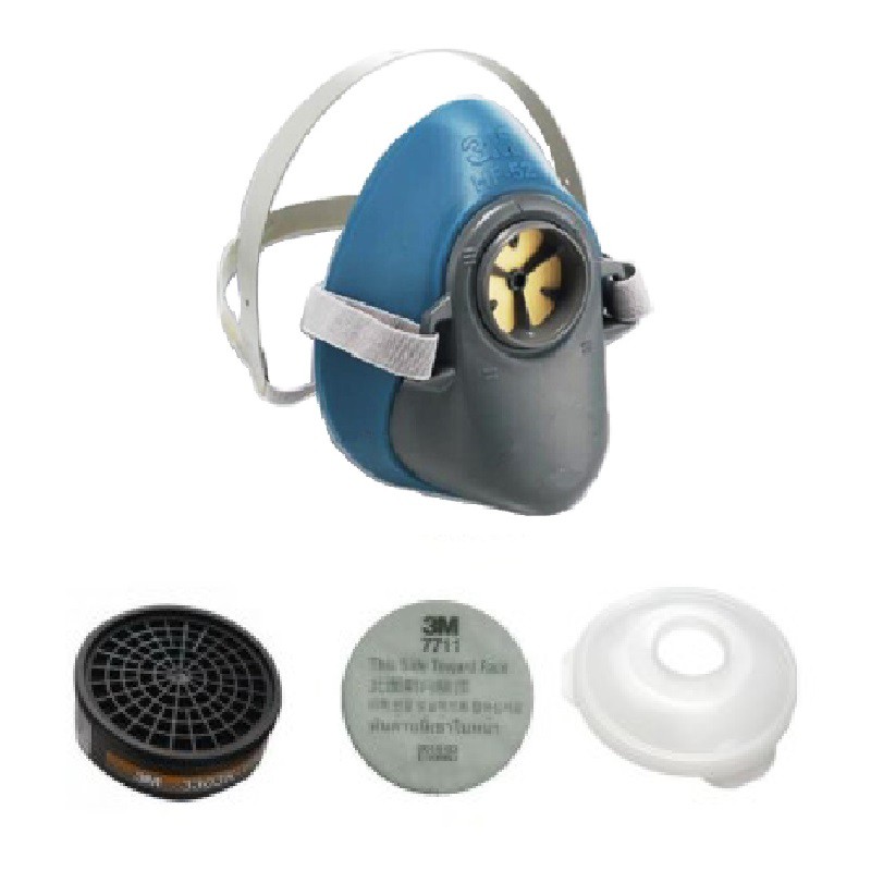 3M-Mặt nạ phòng độc, chống hóa chất 3M nửa mặt HF-52 Respirator Single Cartridge Half HF52