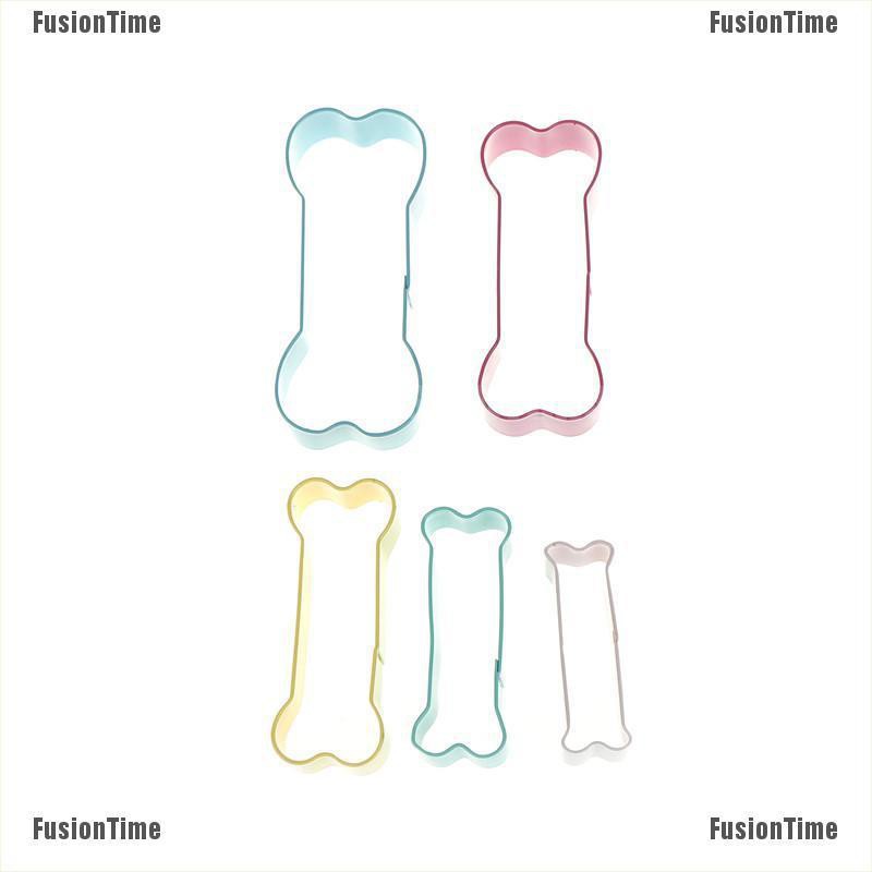 Set 5 Khuôn Cắt Bánh Quy Hình Khúc Xương Bằng Thép Không Gỉ