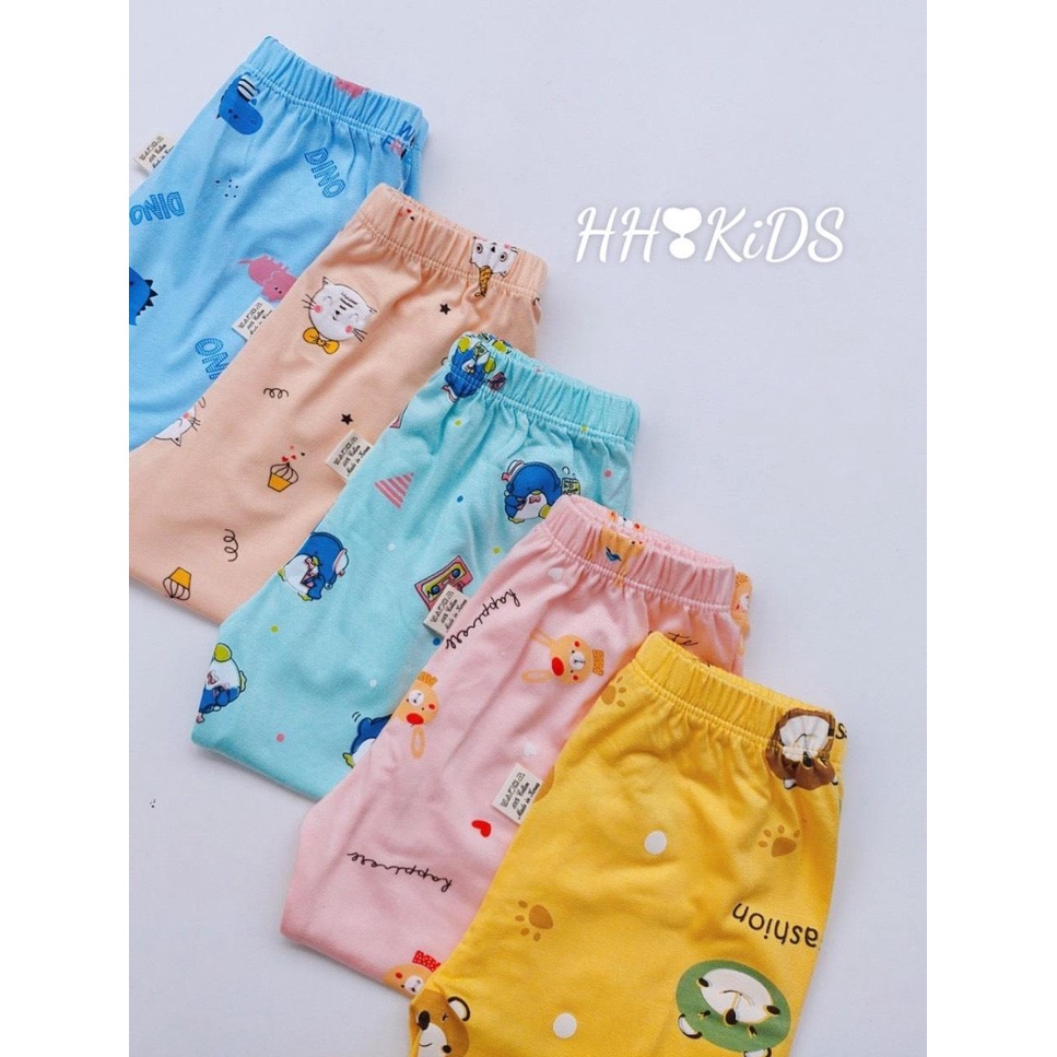 Bộ dài tay vải thun lạnh điều hòa in họa tiết cho bé trai/ bé gái (7-17kg)
