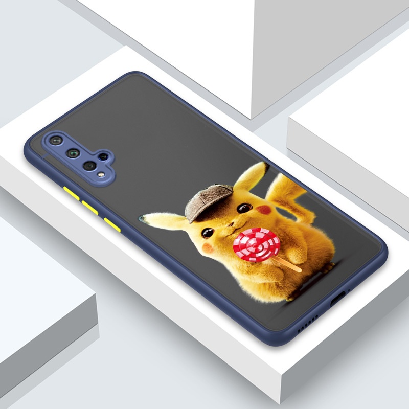 Ốp Điện Thoại Hình Pikachu Xinh Xắn Cho Huawei Honor 8X 20 For Soft Case Phone Casing Camera Lens Protector Full Cover simple Silicone Cases mobile covers